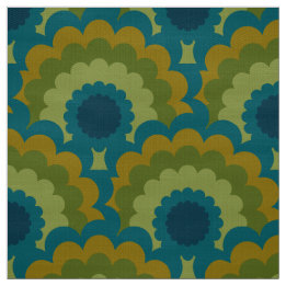 Retro 60s 70-sekunders Mod-struktur Scallop mönste Tyg