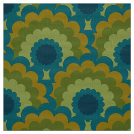 Retro 60s 70-sekunders Mod-struktur Scallop mönste Tyg