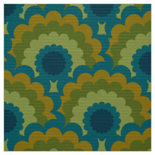 Retro 60s 70-sekunders Mod-struktur Scallop mönste Tyg