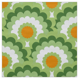 Retro 60s 70-sekunders Mod-struktur Scallop mönste Tyg