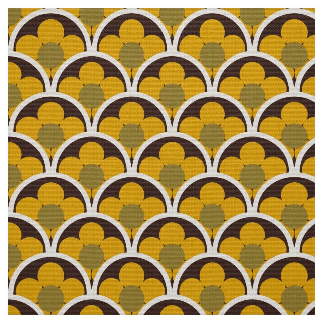 Retro 60s 70s-format i mönster tyg (Provkarta)