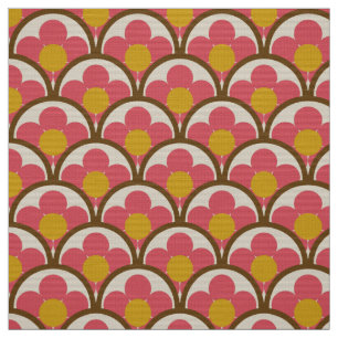 Retro 60s 70s-format i mönster tyg