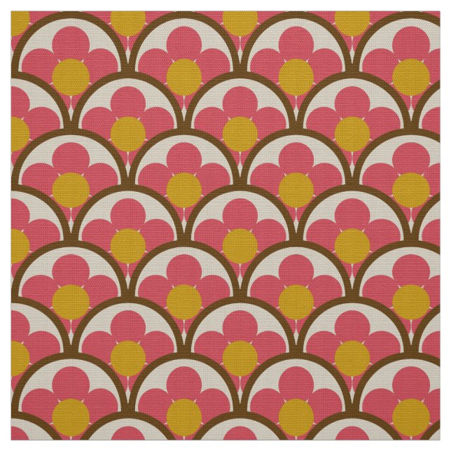 Retro 60s 70s-format i mönster tyg (Provkarta)