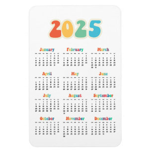 Retro 60s Hippie 2023-kalender Magnet