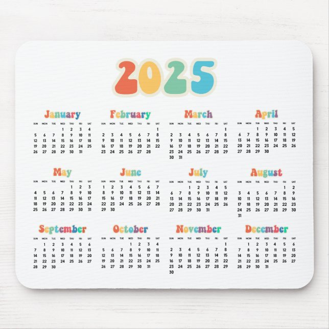 Retro 60s Hippie 2023-kalender Musmatta (Framsidan)