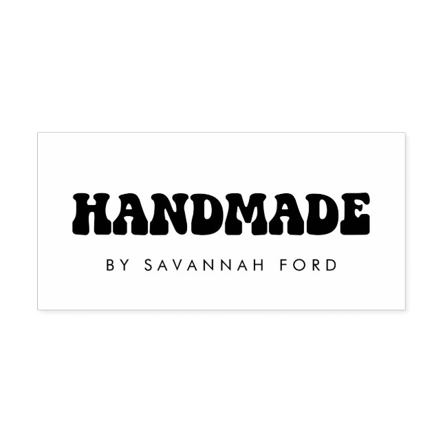 Retro 60s Hippie-Roligt handgjord Självfärgande Stämpel (Design)