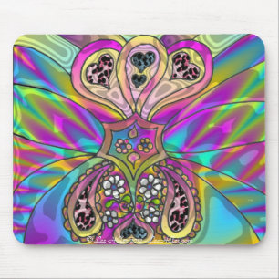 Retro 60s Psychedelic Hearts Flowers Gifts Apparel Musmatta