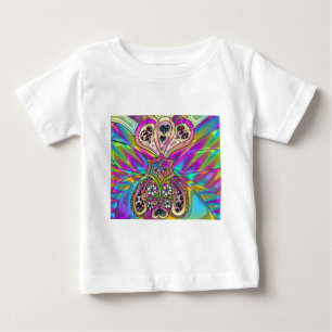 Retro 60s Psychedelic Hearts Flowers Gifts Apparel T Shirt