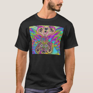 Retro 60s Psychedelic Hearts Flowers Gifts Apparel Tee