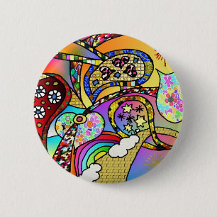Retro 60s Psychedelic Hearts Paisley Gifts Apparel Knapp