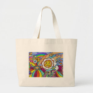 Retro 60s Psychedelic Sunshine Eagle Apparel Gifts Jumbo Tygkasse