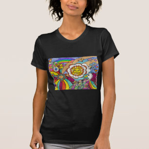 Retro 60s Psychedelic Sunshine Eagle Apparel Gifts T Shirt