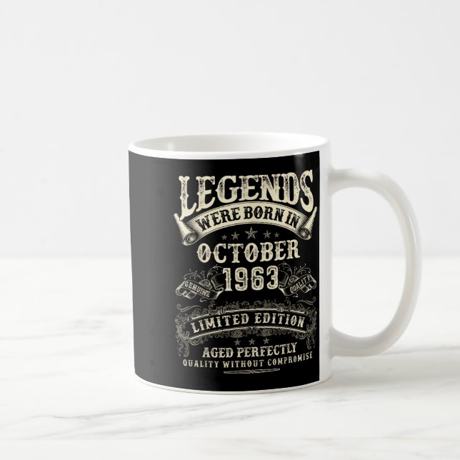 Retro 62nd Birthday For Men 62 Year Old October 19 Kaffemugg (Höger)