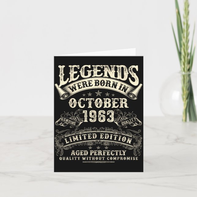 Retro 62nd Birthday For Men 62 Year Old October 19 Kort (Framsida)