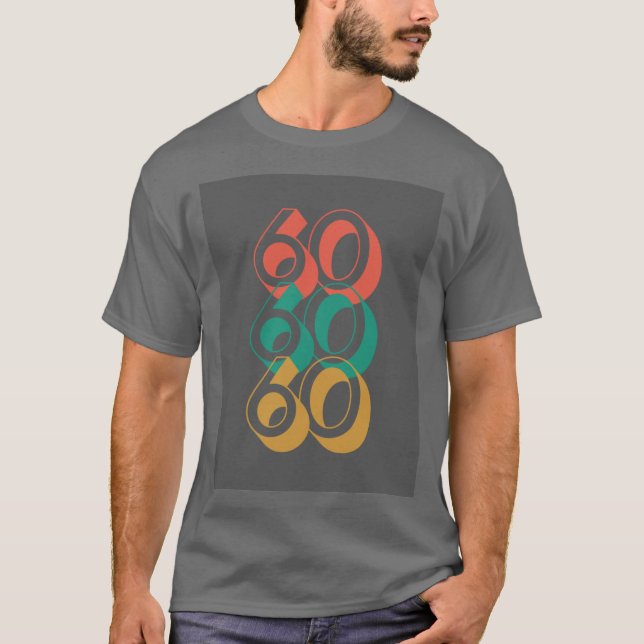 Retro 660 60 Grått T-Shirt (Framsida)