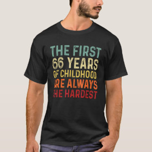 Retro 66 år Gamla Manar-kvinnor som avlägger 66:e  T Shirt