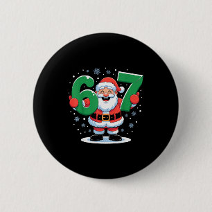 Retro 67 Meme Rolig Jul Santa Sex Sju Holi Knapp