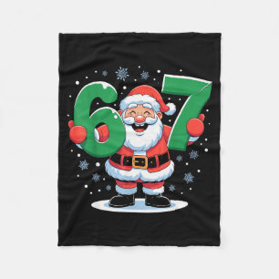 Retro 67 Meme Roligt jul Santa Sex Sju Holi Fleecefilt