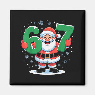 Retro 67 Meme Roligt jul Santa Sex Sju Holi Magnet