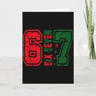 Retro 67 Rollig Six Seven Meme 6 7 Nummer Jul Kort