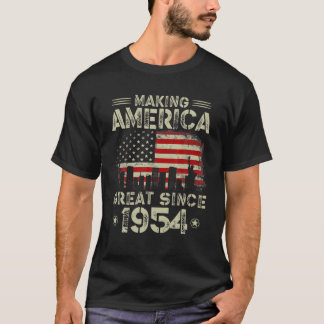 Retro 68:e födelsedagen USA flagga Skapar Amerika  T Shirt