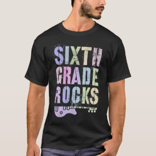 Retro 6e KLASS STEN lärarinna Rockstar Squad Sjätt T Shirt