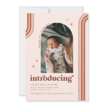 Retro 70 | Arch Photo Birth Notice