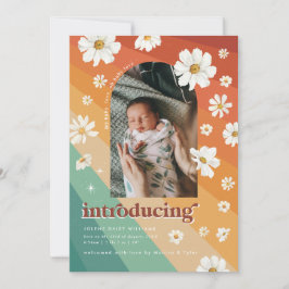 Retro 70 | Arch Photo Birth Notice Spara Datumet