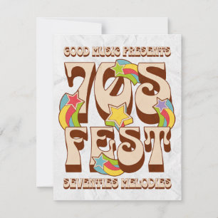 Retro 70-årsjubileum för musikfestival i Rainbow S Julkort