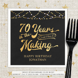 Retro 70:e födelsedagen 70 år i Skapar Ljus Pappersservett