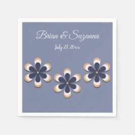 Retro 70:s Blommström i Todays Färg Bride Pappersservett