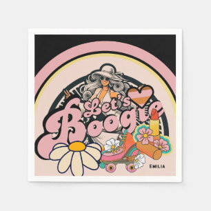 Retro 70 s Boogie Disco Dancing Möhippa Bacheloret Pappersservett