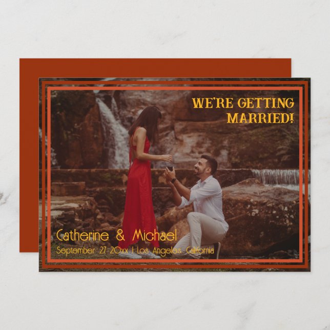 Retro 70:s Groovy Photo Spara Datumet (Fram/baksida)