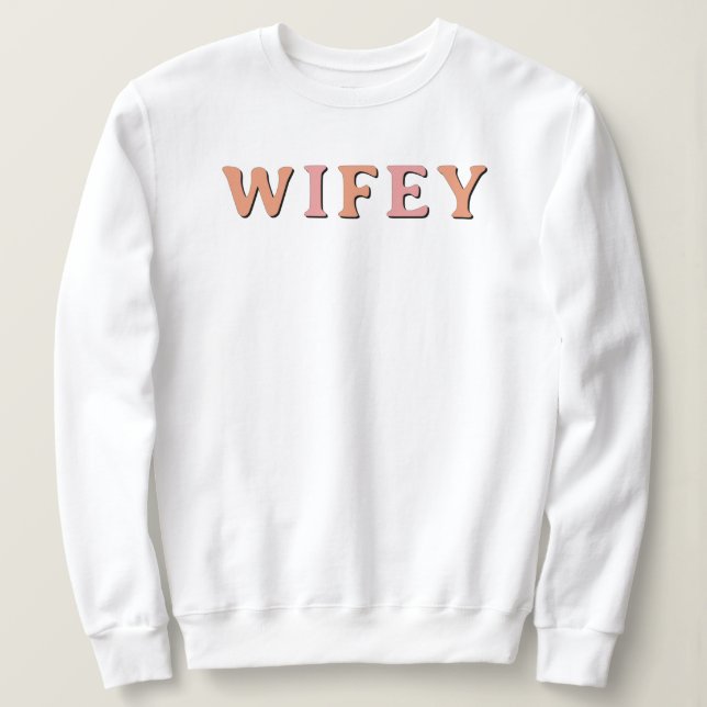 Retro 70:s  och Orange Wifey T Shirt (Design framsida)