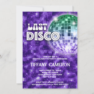 Retro 70:s sista disco Bachelorette Inbjudningar