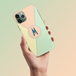 Retro 70-sekunders teal-pastellblock Färg för pers