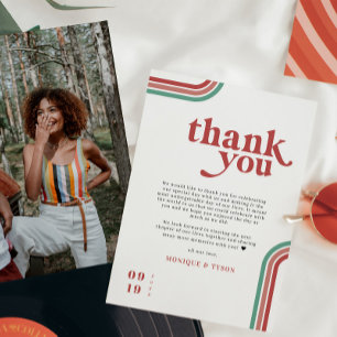 Retro 70   Tack för fastställande av Bröllop Ställ