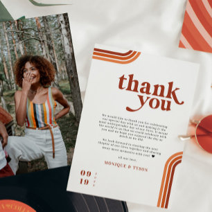 Retro 70   Tack för fastställande av Bröllop Ställ