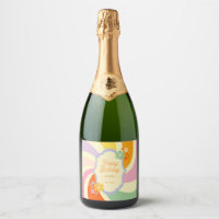 Retro 70-tal Groovy Wave Flower Grattis på födelse