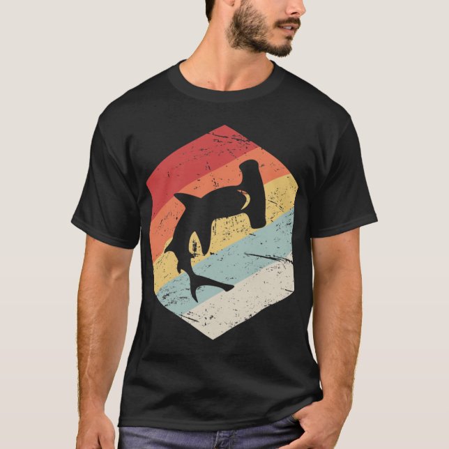 Retro 70-tal Hammarhaj Ikon vän vän T Shirt (Framsida)