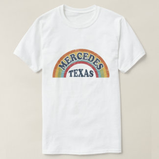 Retro 70-tal Mercedes Texas Nedsliten Regnbågsstol T Shirt