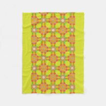Retro/70-tal Mönster Chic Fleece Blanket