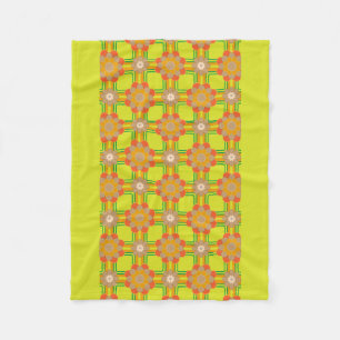 Retro/70-tal Mönster Chic Fleece Blanket