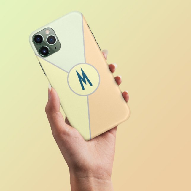 retro 70-tal pastell Färgblock Triangel Monogramm (Skapare uppladdad)