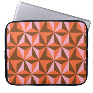 Retro 70-tal: Vintage Mönster-bakgrund Laptop Fodral