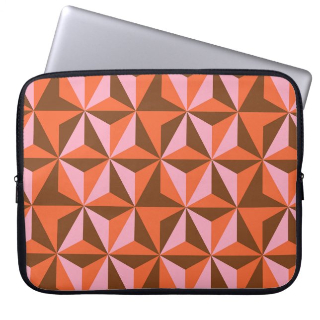 Retro 70-tal: Vintage Mönster-bakgrund Laptop Fodral (Framsidan)