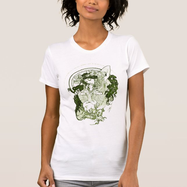 Retro 70-talet Art nouveau T-shirt (Framsida)