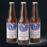 Retro 70-talet Groovy Last Disco Bachelorette Part Ölflaska Etikett<br><div class="desc">Retro 70-talet Groovy Last Disco Bachelorette Party</div>
