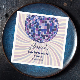 Retro 70-talet Groovy Last Disco Bachelorette Part Pappersservett