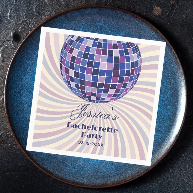 Retro 70-talet Groovy Last Disco Bachelorette Part Pappersservett (Skapare uppladdad)